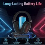 ATTACK SHARK L80 Wireless Gaming Headset, 2.4Ghz USB Gaming Headphones with Bluetooth 5.2, 50H Battery, Noise Canceling Mic, 3.5mm Wired, Wireless Headset for PC Nintendo Switch PS5 PS4 Mac(Black) - Image 3