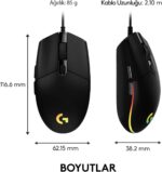 Logitech G102 Light Sync Gaming Mouse with Customizable RGB Lighting, 6 Programmable Buttons, Gaming Grade Sensor, 8 k dpi Tracking,16.8mn Color, Light Weight (Black) - Image 4